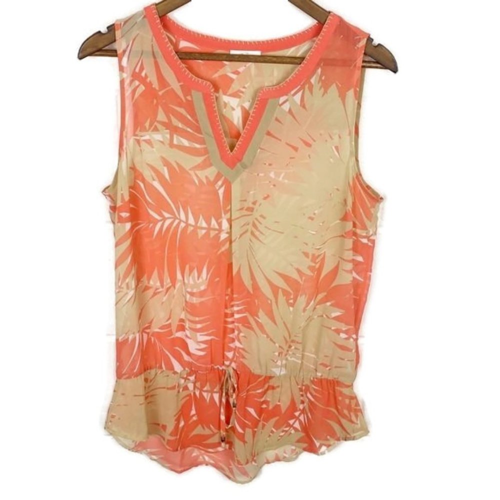 Palm leaf Print Tank Top